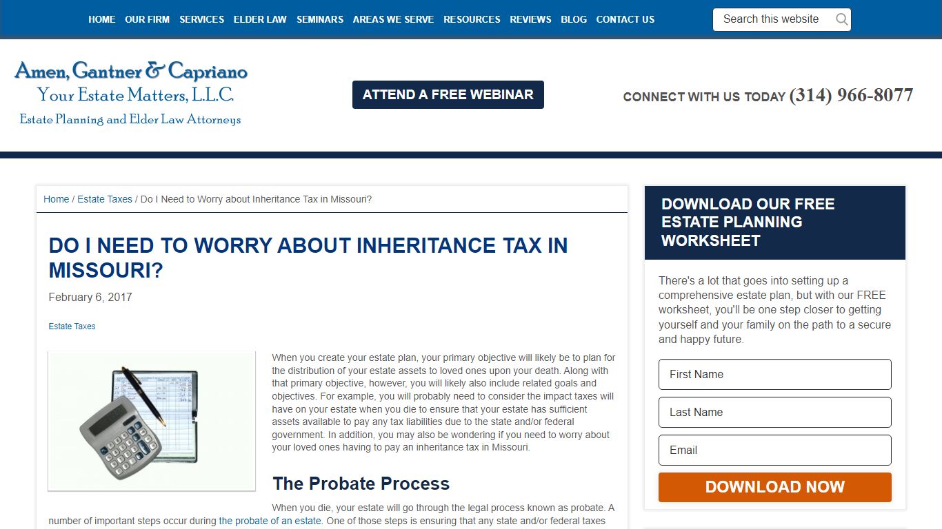 Do I Need to Worry about Inheritance Tax in Missouri?